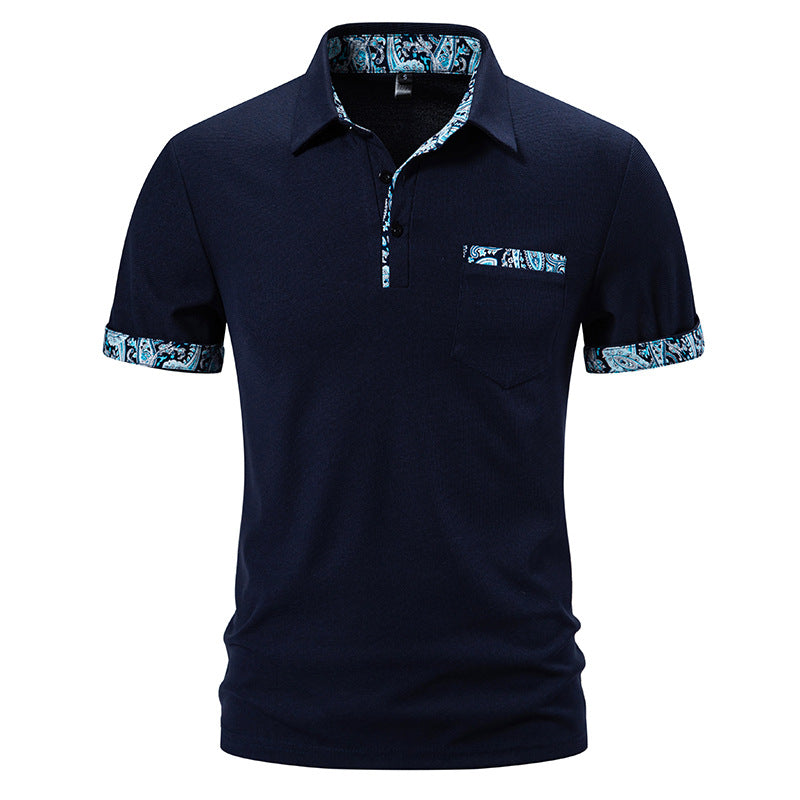 Herren Paisley T-Shirt mit Reverskragen und Kurzarm | Ideal für den Sommer