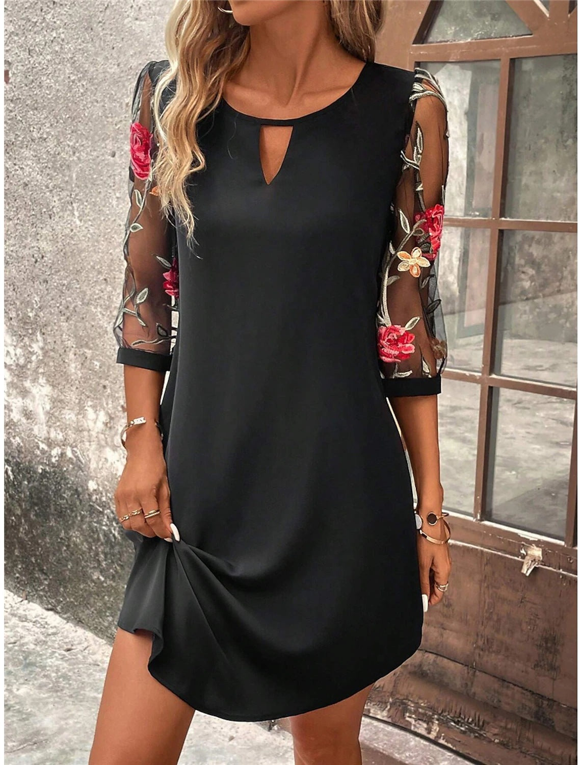 Elegantes fließendes Abendkleid | Perfekt für Frühling & Herbst