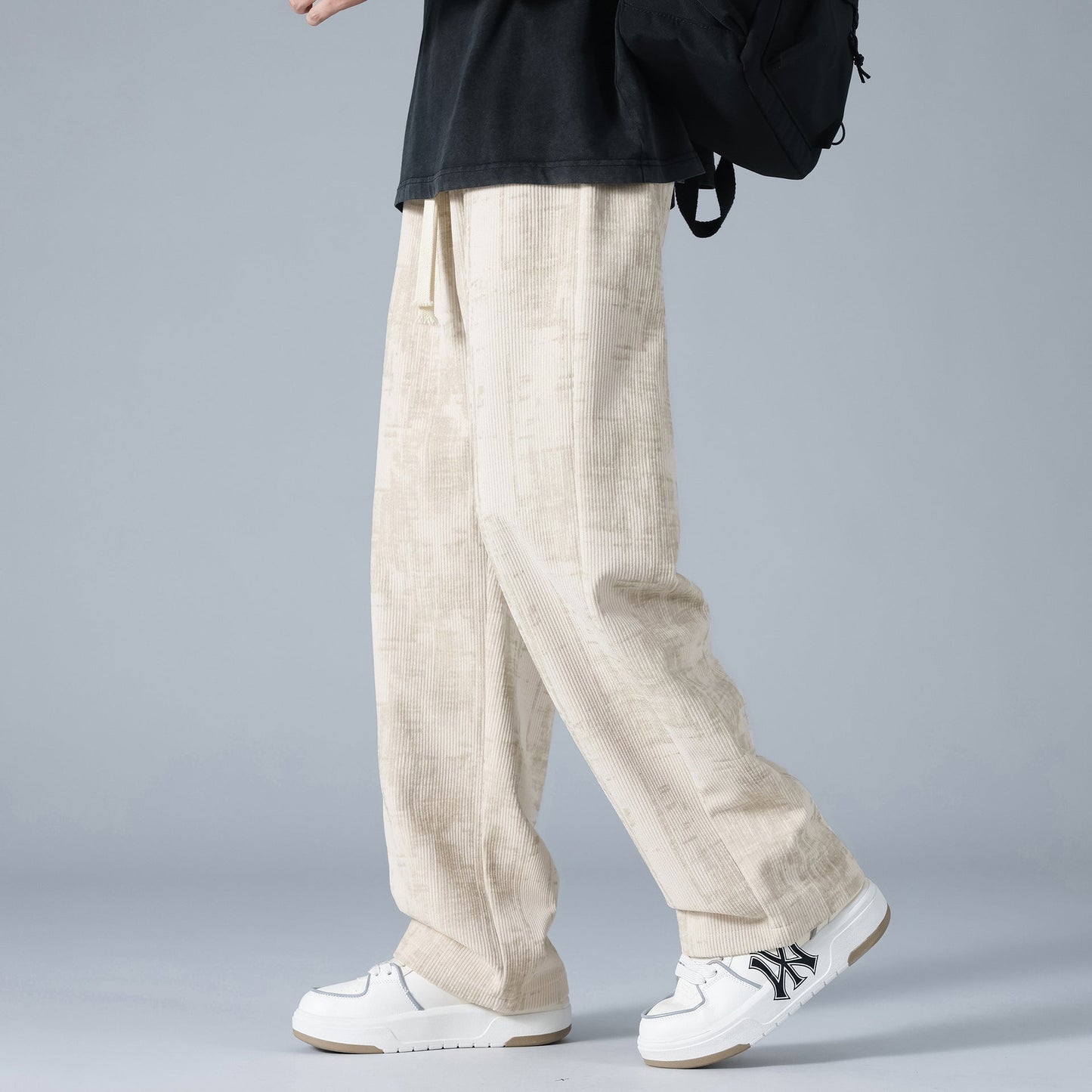 Herren Corduroy Sweatpants mit Kordelzugbund Ideal für Frühling und Herbst