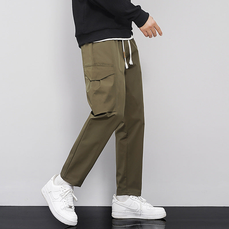 Herren Kurz Geschnittene Arbeitskleidungshosen mit Flacher Front Ideal für Frühling und Sommer