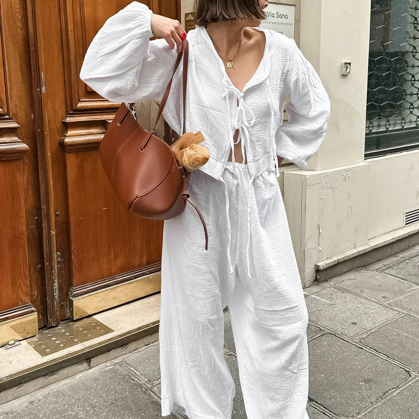 Weiches Baumwoll Set mit Langarm und Hose | Ideal für alle Jahreszeiten