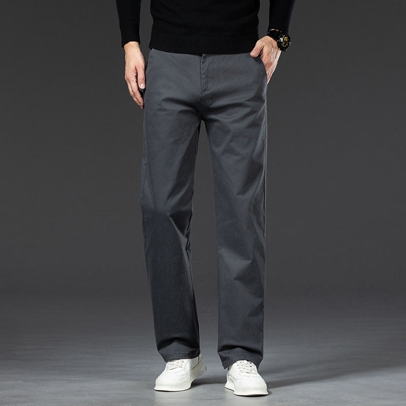 Herren Gerade Geschnittene Hose aus Dickem Baumwollstoff | Ideal für den Winter