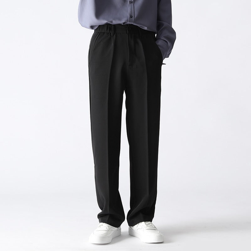 Herren Gerade Geschnittene Locker Sitzende Hosen aus Polyester | Ideal für Herbst und Winter