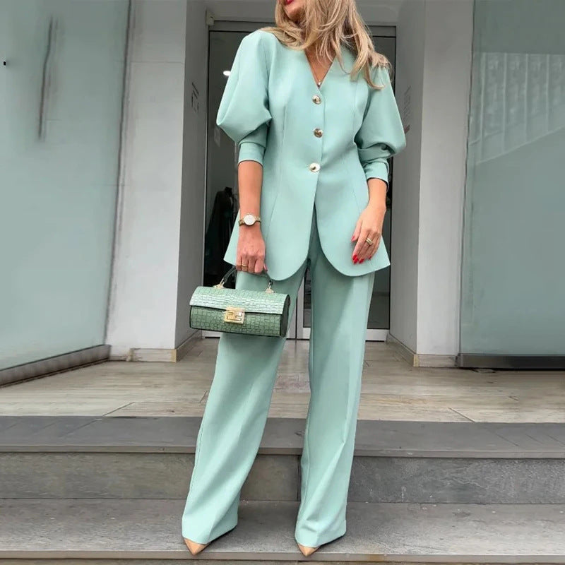 Zweiteiliges Set mit Laternenärmeln und Hose | Ideal für den Herbst