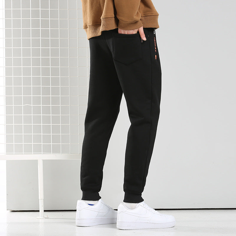 Herren Fleece-gefütterte Baumwollhose mit Hohem Bund | Ideal für den Winter
