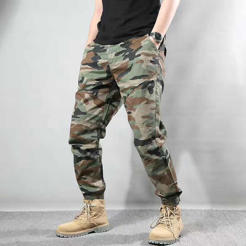 Herren Tarnmuster Arbeitshose mit Knöchelbündchen und Wollfutter | Ideal für Frühling und Herbst