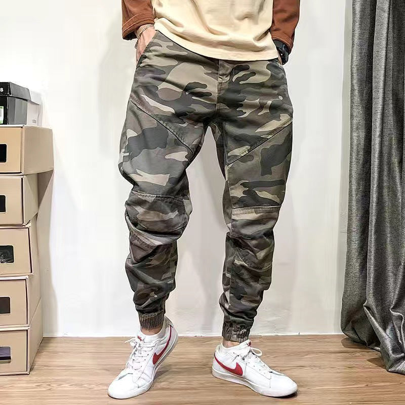 Herren Tarnmuster Arbeitshose mit Knöchelbündchen und Wollfutter | Ideal für Frühling und Herbst