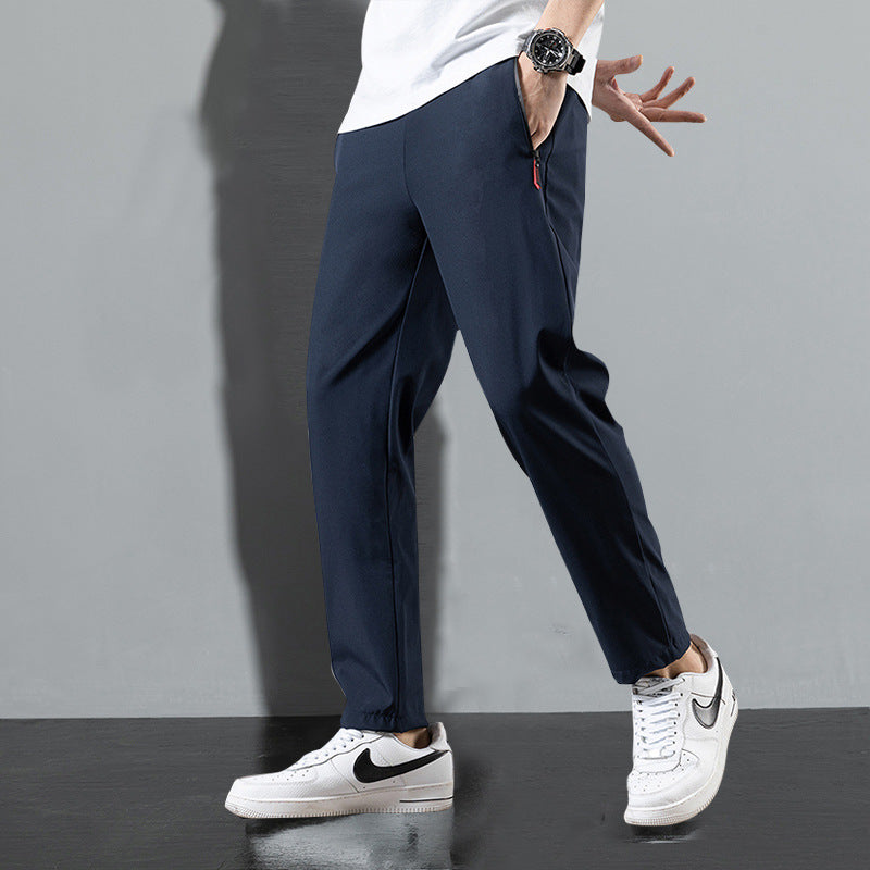 Herren Locker Geschnittene Gerade Ice-Silk-Hose | Ideal für den Sommer