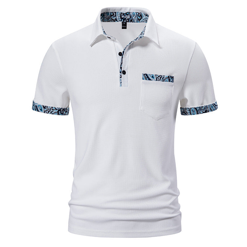 Herren Paisley T-Shirt mit Reverskragen und Kurzarm | Ideal für den Sommer