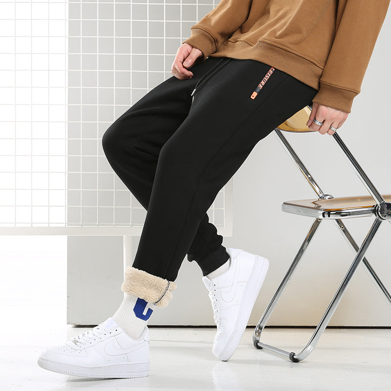 Herren Fleece-gefütterte Baumwollhose mit Hohem Bund | Ideal für den Winter