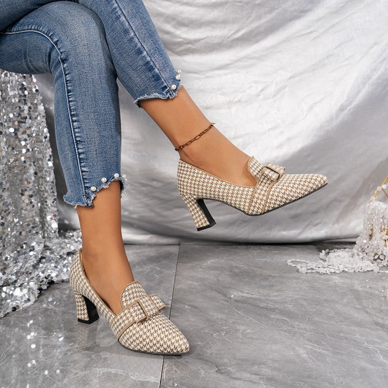Spitze High Heel Schuhe mit EVA Sohle | Ideal für Frühling und Herbst