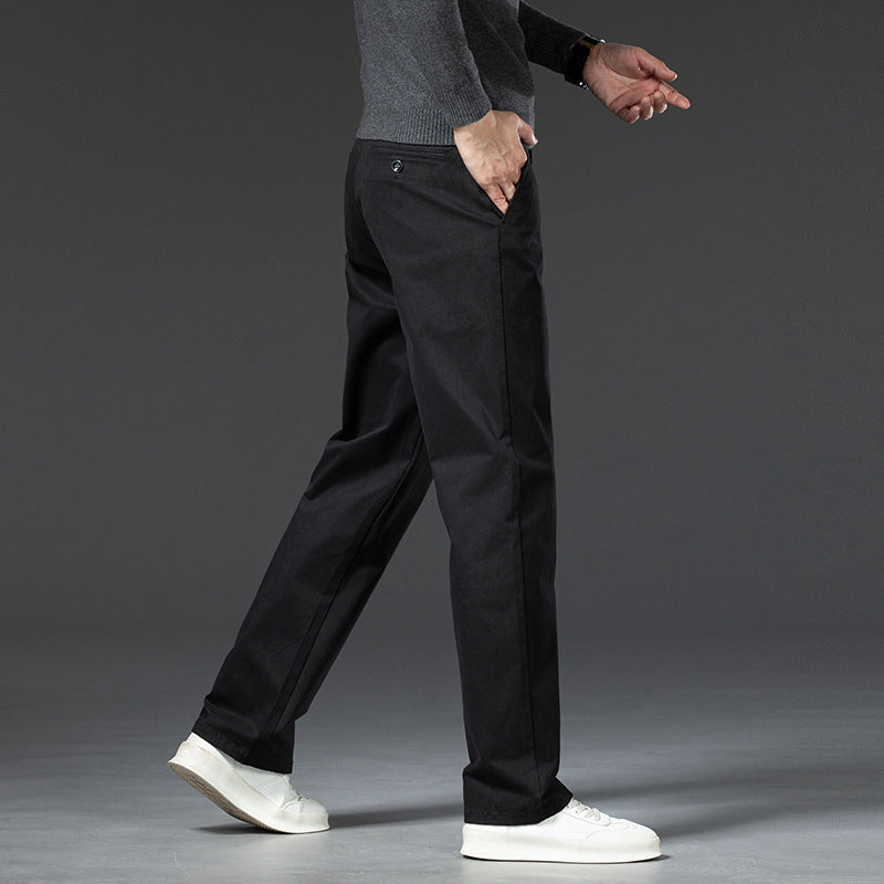 Herren Gerade Geschnittene Hose aus Dickem Baumwollstoff | Ideal für den Winter