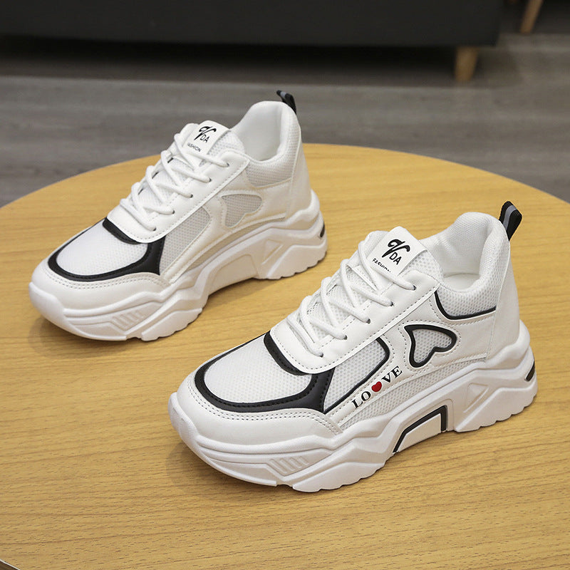 Low-Top Plattform-Sneaker mit Höhenerhöhung & PU-Obermaterial | Ideal für Sommer