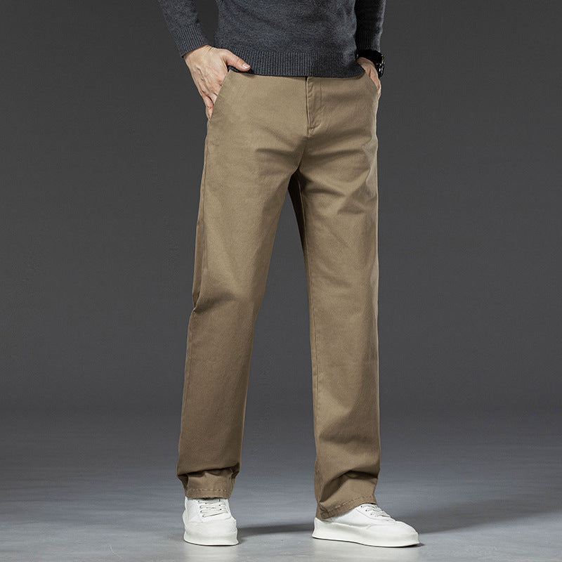 Herren Gerade Geschnittene Hose aus Dickem Baumwollstoff | Ideal für den Winter