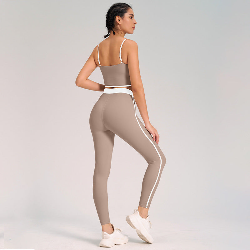 Ärmelloses Yoga Zweiteiliges Set mit High-Waist Leggings | Ideal für den Frühling