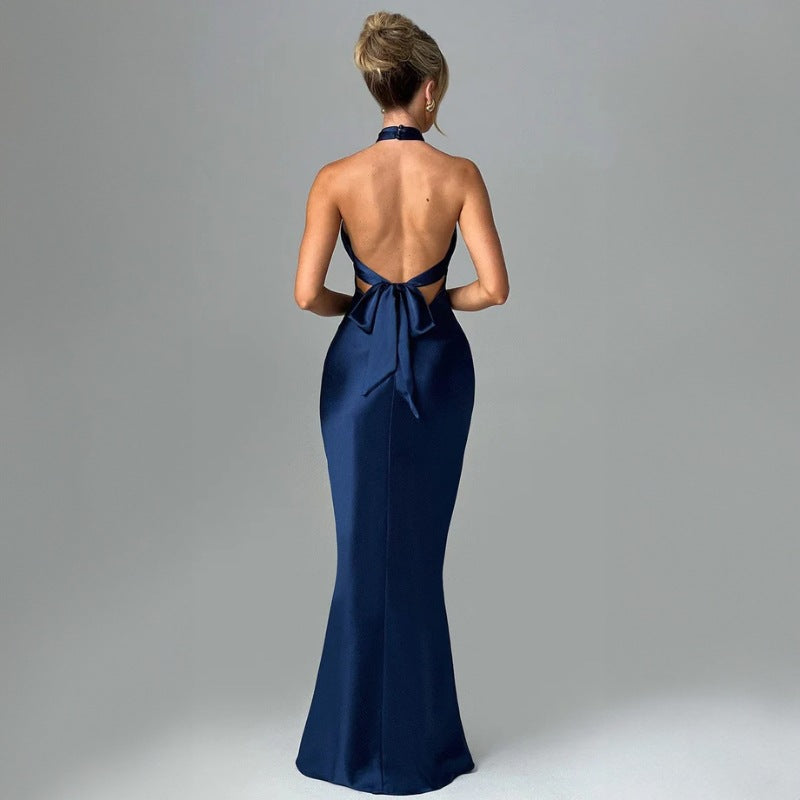 Rückenfreies Ärmelloses Langkleid mit Schnürdesign | Ideal für den Sommer
