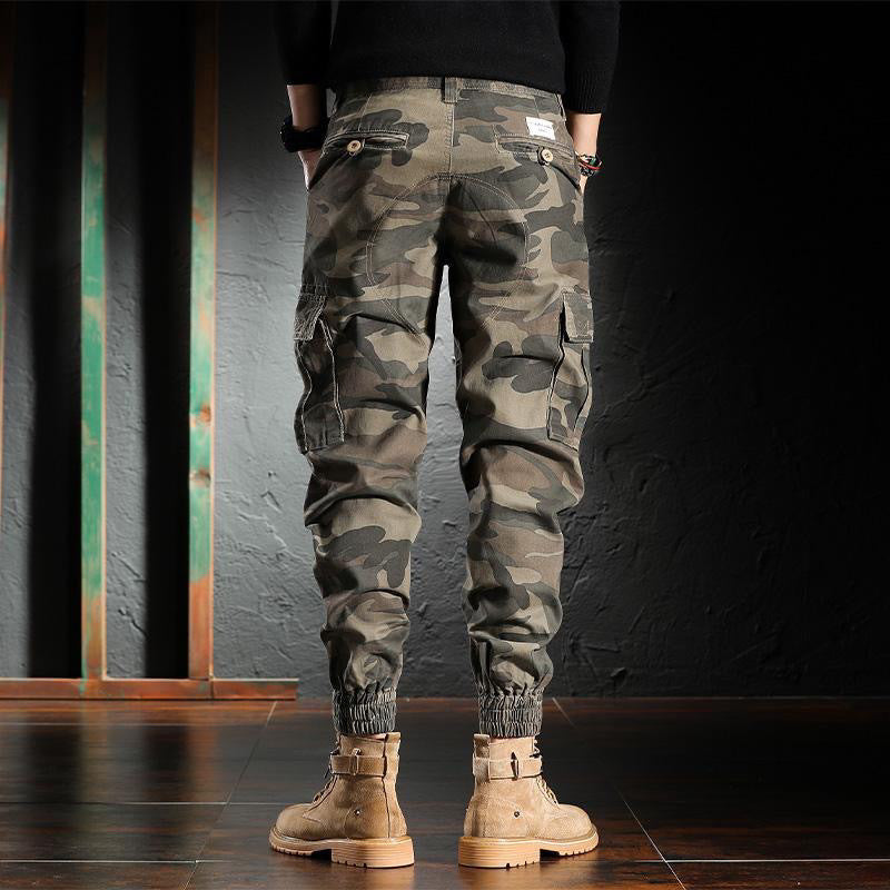 Herren Tarnmuster Arbeitshose mit Knöchelbündchen und Wollfutter | Ideal für Frühling und Herbst