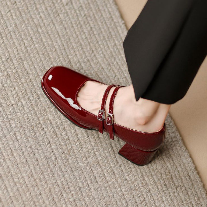 Weiche Lederpumps mit Breitem Absatz und Niedrigem Schnitt | Ideal für Alle Jahreszeiten