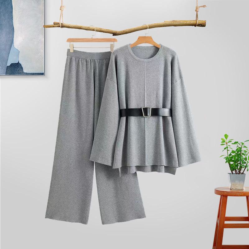 Strickpullover und Hosen Set mit Flugärmel | Ideal für den Herbst