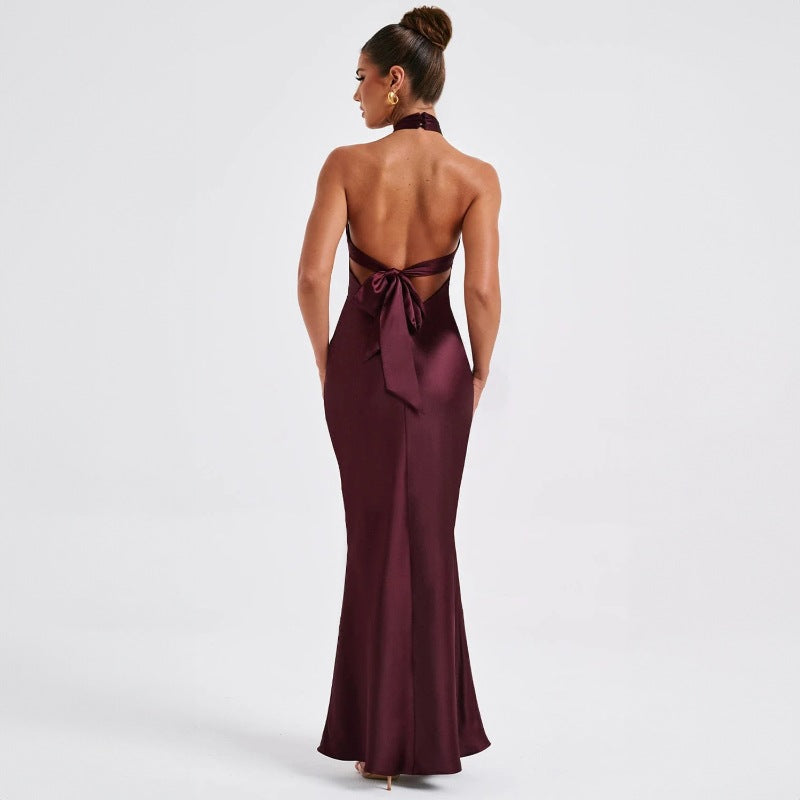 Rückenfreies Ärmelloses Langkleid mit Schnürdesign | Ideal für den Sommer