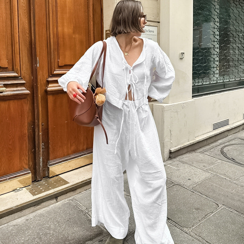 Weiches Baumwoll Set mit Langarm und Hose | Ideal für alle Jahreszeiten
