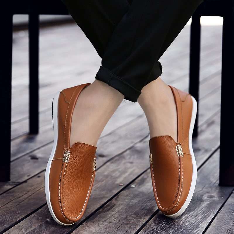 Herren Leder Schuhe mit Soft-Sohle und Atmungsaktivität | Ideal für den Sommer
