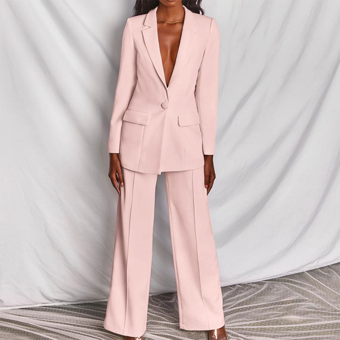 Damen Blazer- und Hosen-Set Ideal für Frühling und Herbst