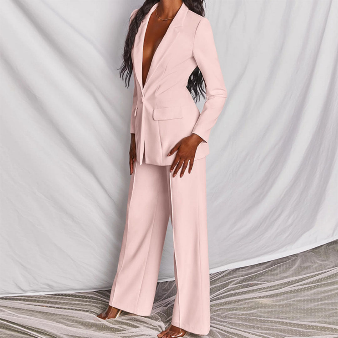 Damen Blazer- und Hosen-Set Ideal für Frühling und Herbst