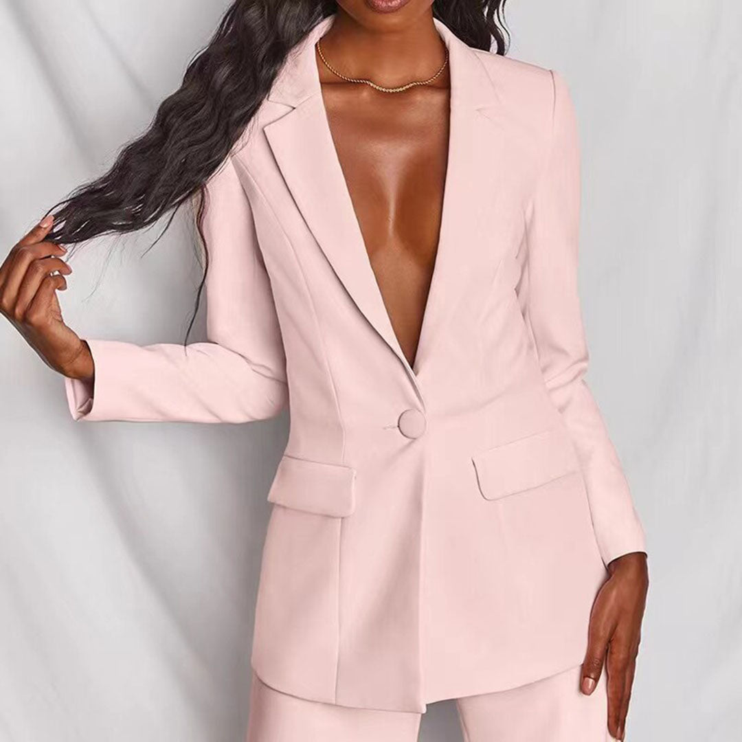 Damen Blazer- und Hosen-Set Ideal für Frühling und Herbst