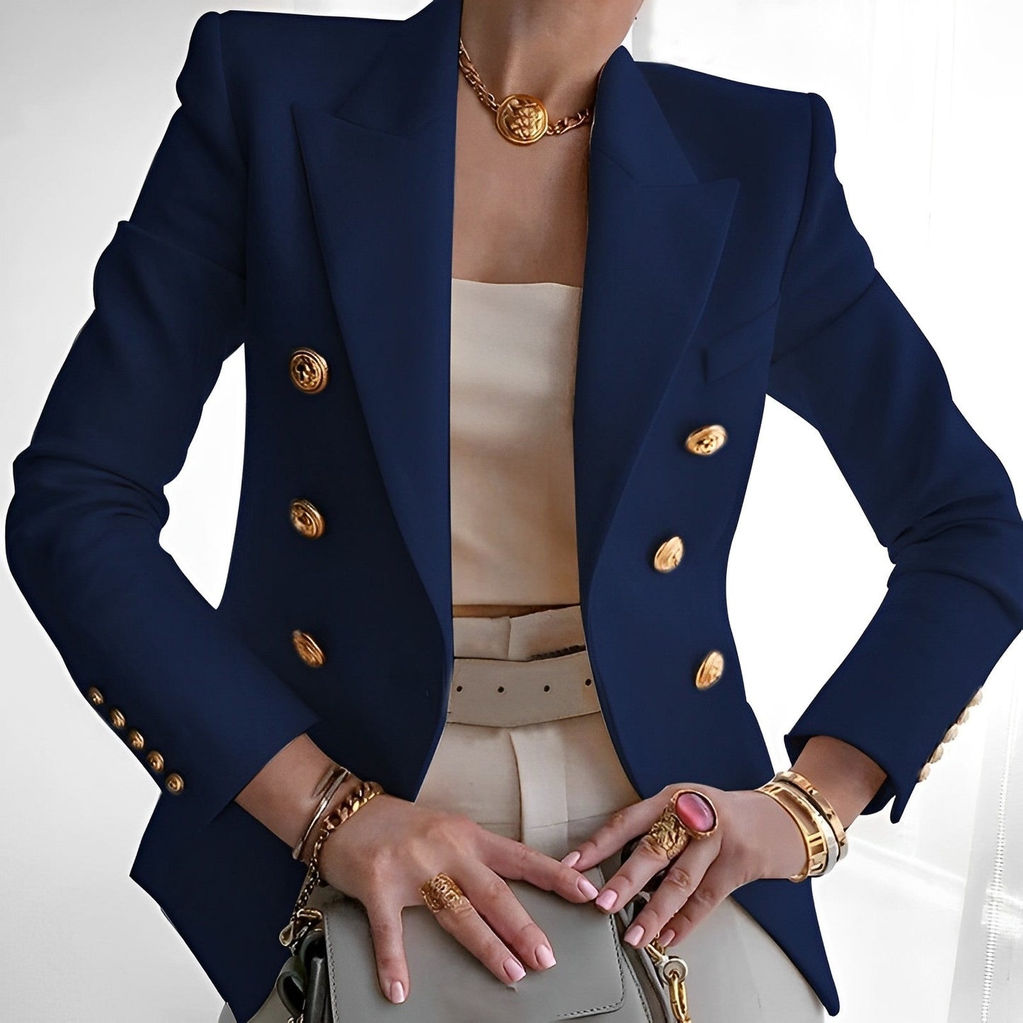 Maßgeschneiderter Blazer mit Slim-Fit und eleganten Details | Ideal für Frühling und Herbst