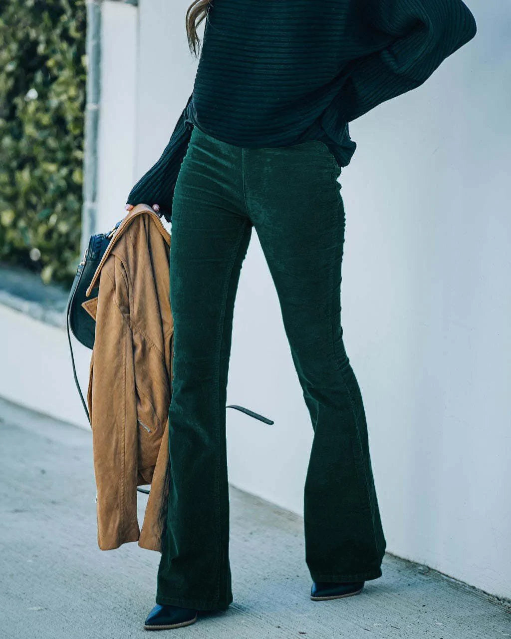 High-Waisted Flared Pants für Frauen Ideal für Frühling und Herbst