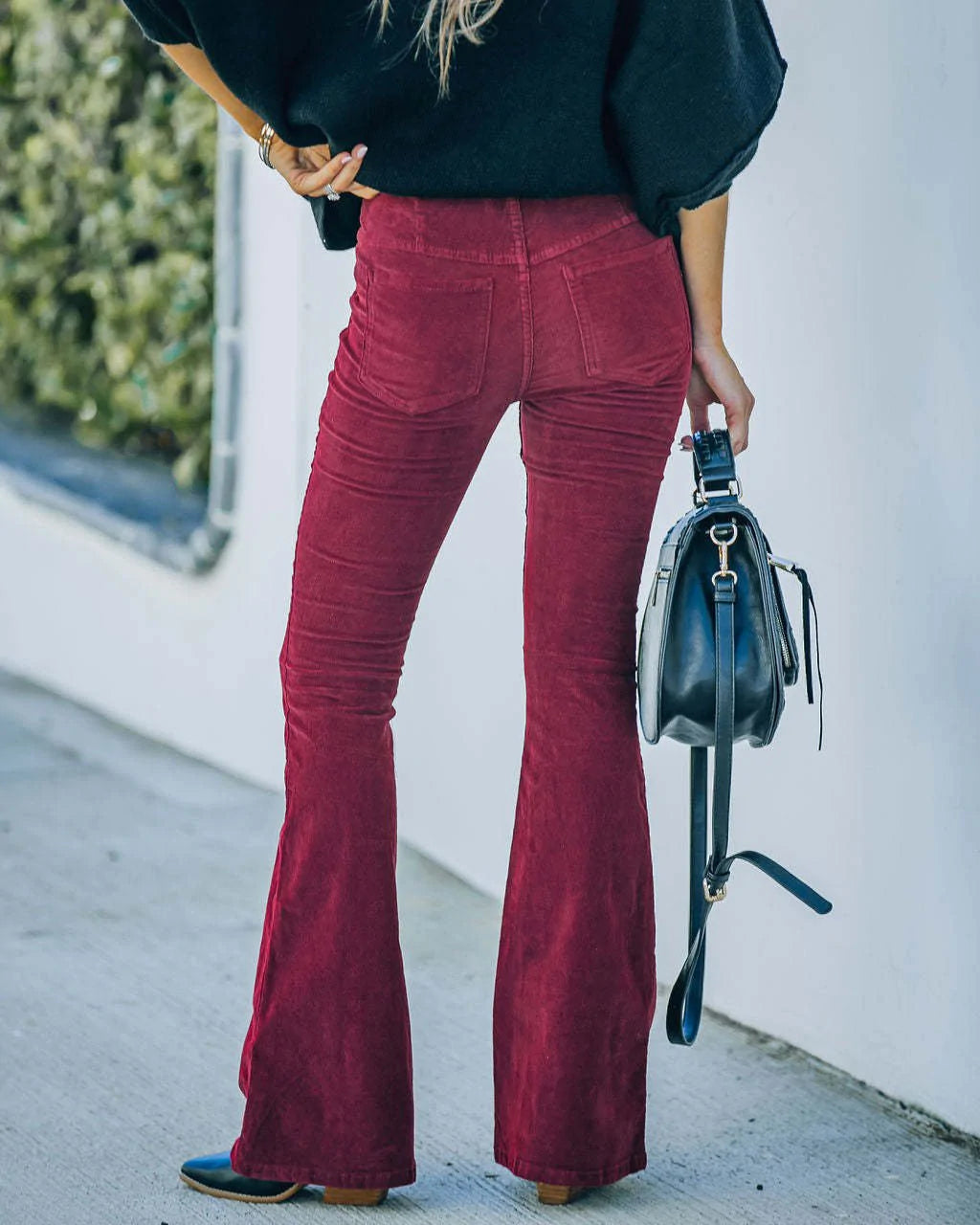 High-Waisted Flared Pants für Frauen Ideal für Frühling und Herbst