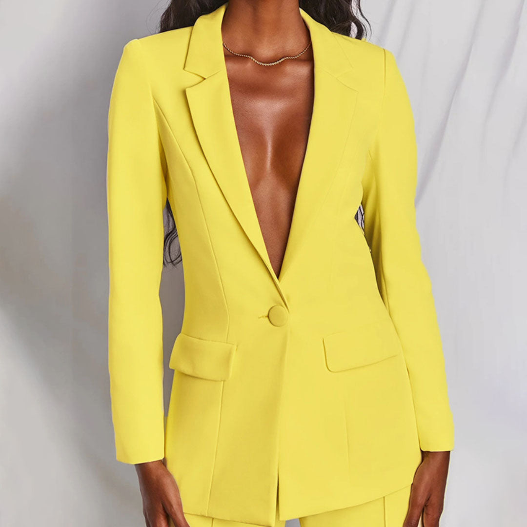 Damen Blazer- und Hosen-Set Ideal für Frühling und Herbst