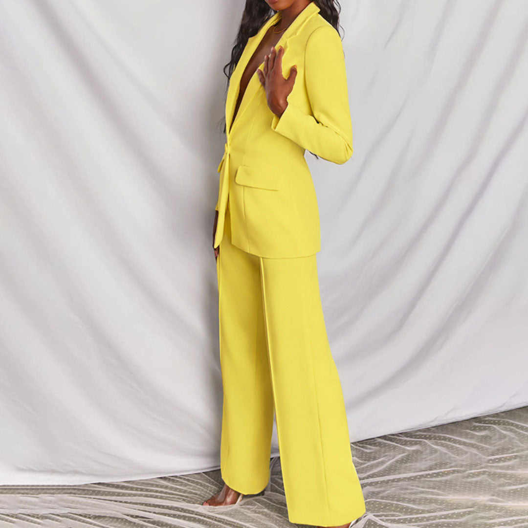 Damen Blazer- und Hosen-Set Ideal für Frühling und Herbst