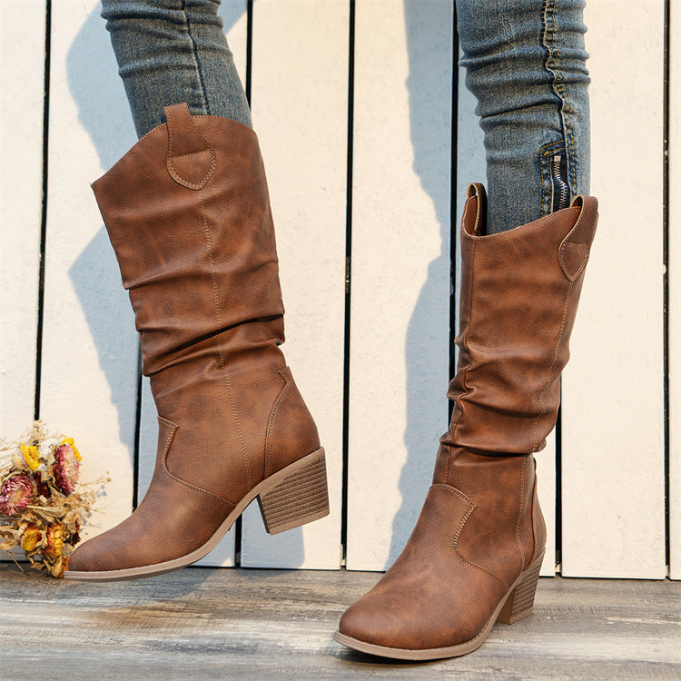 Rundzehen-High-Heel-Stiefel für Frauen | Ideal für Alle Jahreszeiten