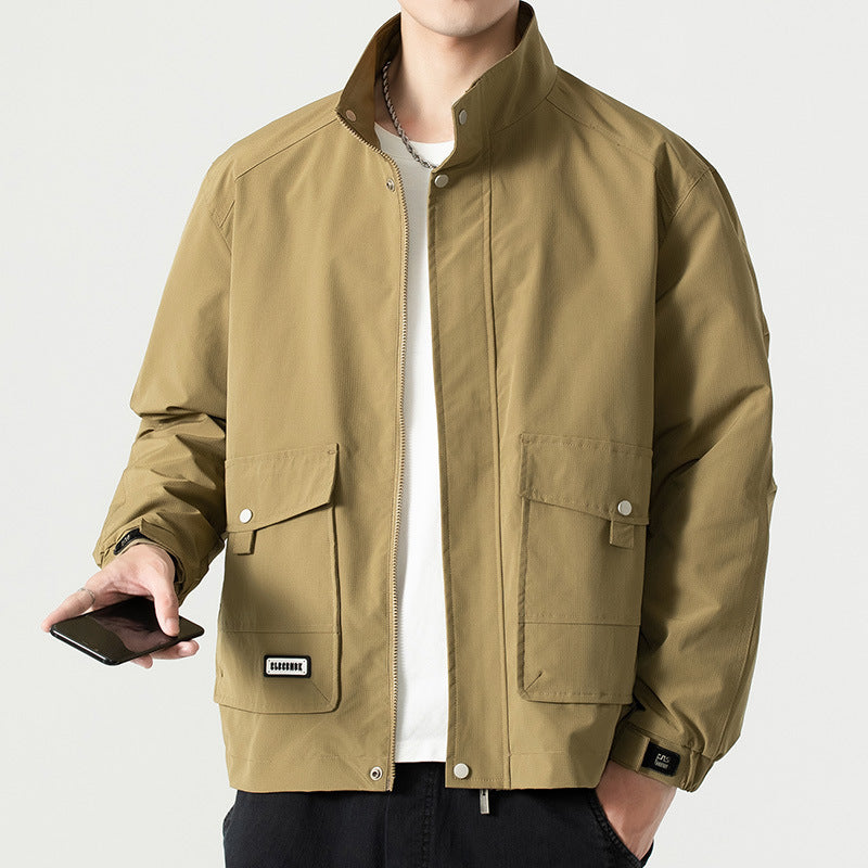 Gestreifte Cordjacke mit Aufgesetzten Taschen und Lockerer Passform | Ideal für den Frühling