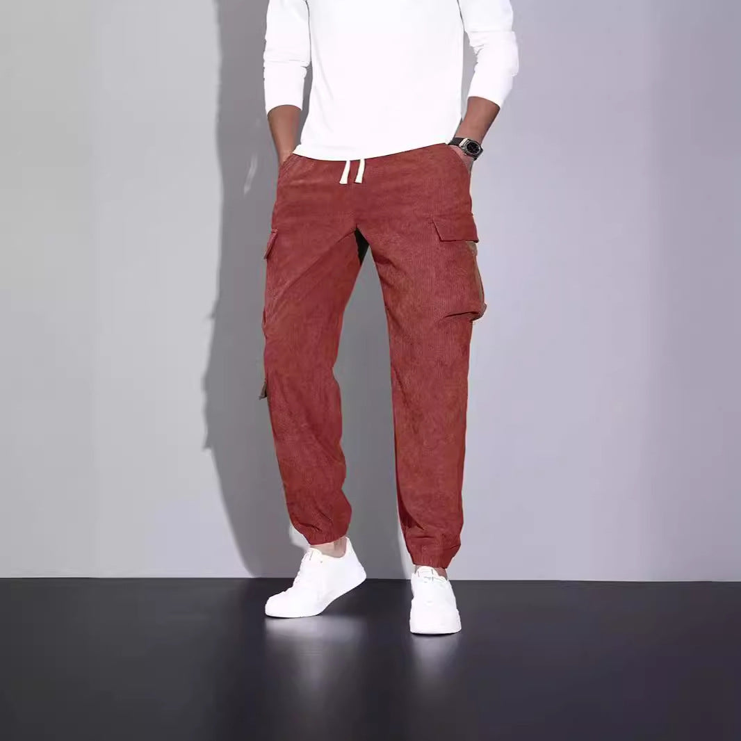 Cordhose Latzhose mit Knöchelbindung Ideal für den Herbst