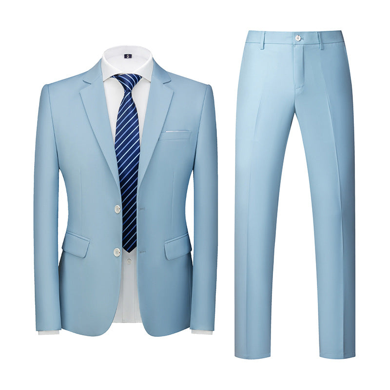 Herren Slim Fit Zwei-Teile Anzug mit Reverskragen | Ideal für Alle Jahreszeiten