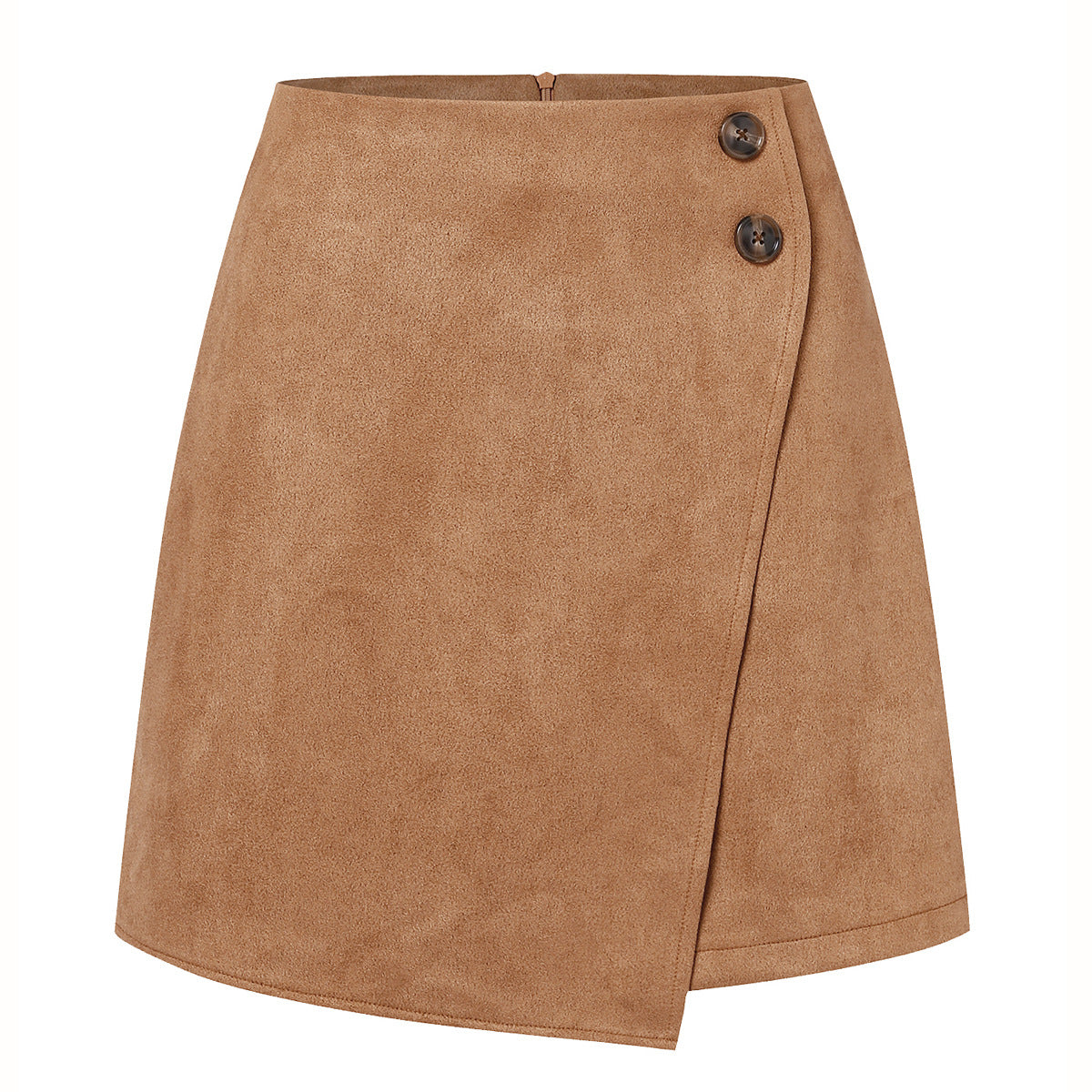 Chice Suede High-Waist Asymmetrische Kurzrock | Ideal für Herbst und Winter