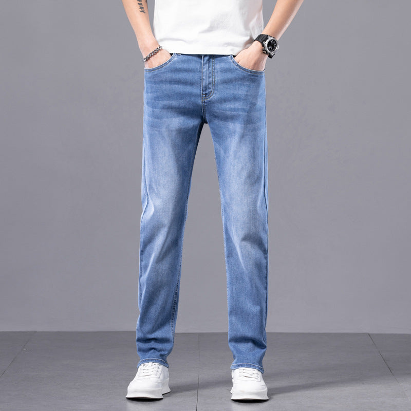 Herren Slim-Fit Stretch-Hose mit Reißverschluss | Ideal für den Frühling