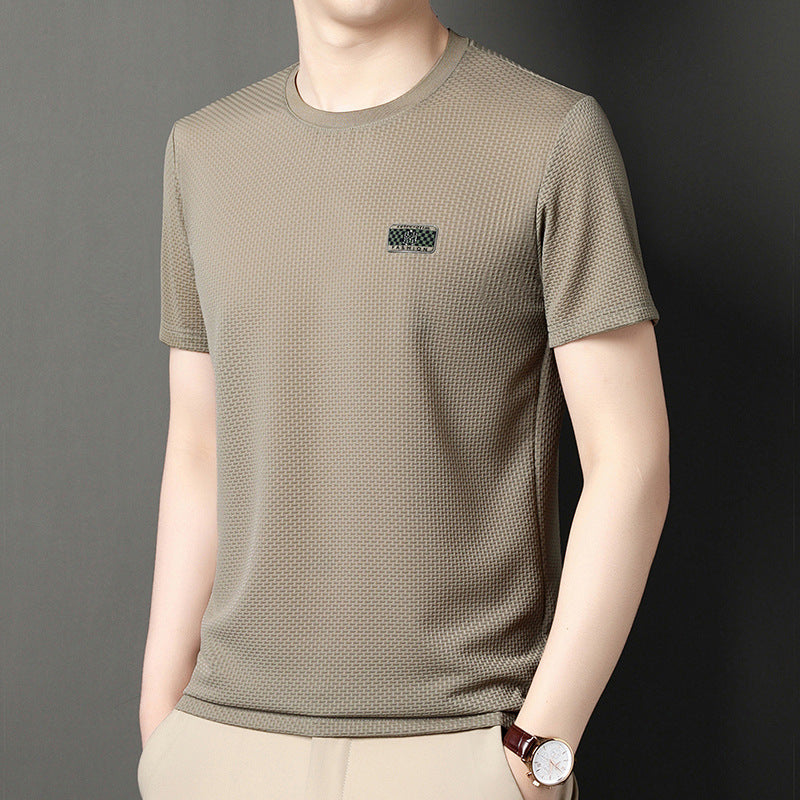 Herren Jacquard Kurzarm Pullover – Ideal für den Sommer