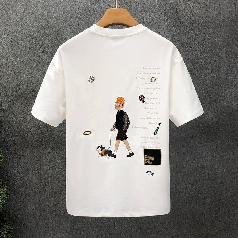 Herren Cartoon Print Lockeres Kurzarm T-Shirt – Ideal für den Sommer