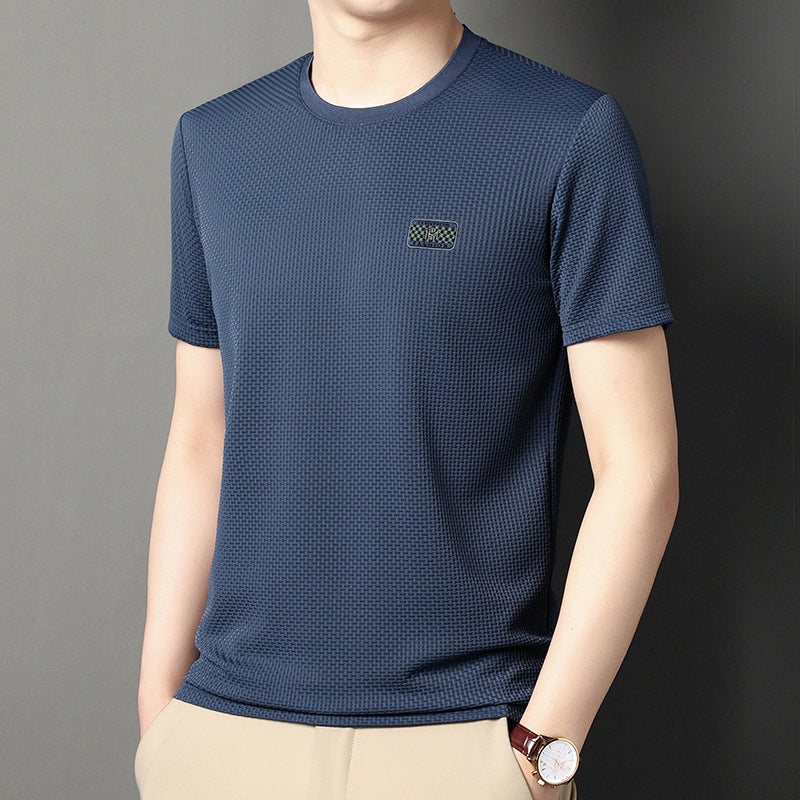 Herren Jacquard Kurzarm Pullover – Ideal für den Sommer