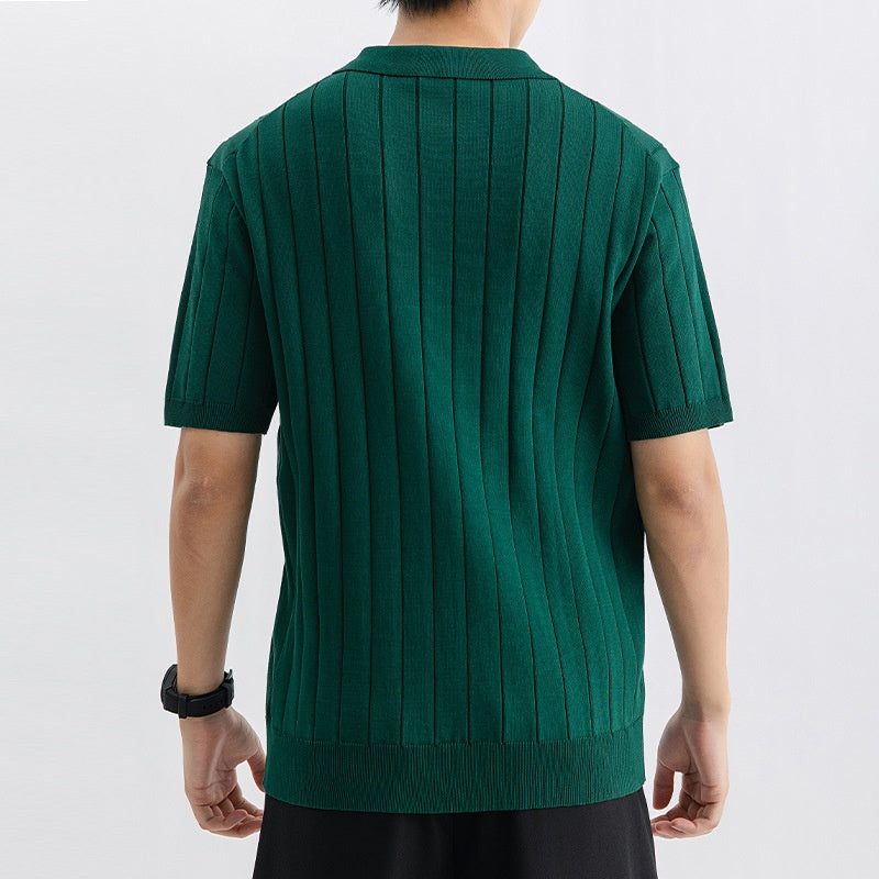 Atmungsaktiver Herren Strickpullover mit Kurzen Ärmeln | Ideal für den Sommer