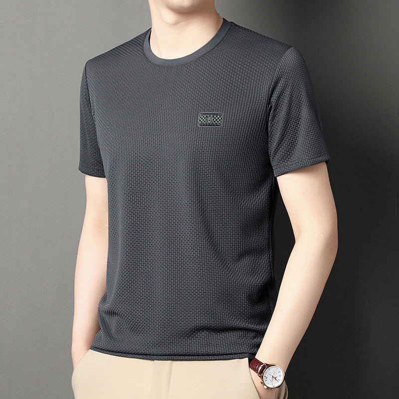 Herren Jacquard Kurzarm Pullover – Ideal für den Sommer
