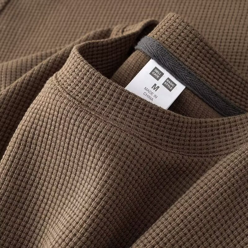 Waffelstrick-Halbarm-Pullover | Ideal für den Sommer