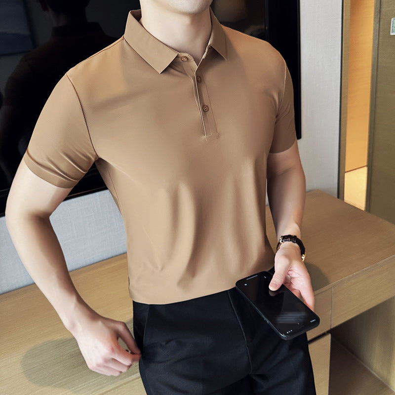 Nahtloses Slim-Fit T-Shirt in Uni-Farbe | Ideal für den Sommer