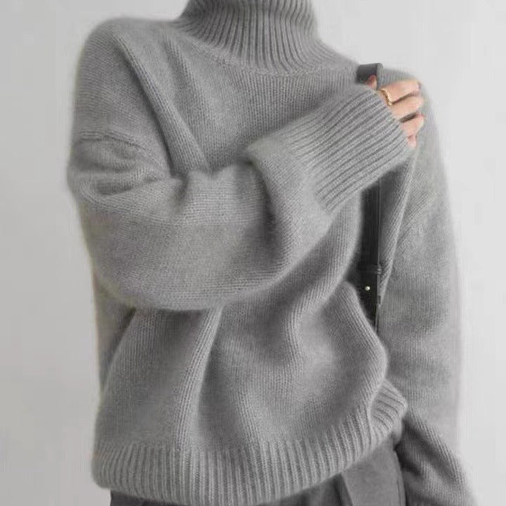 Damen dicker Rollkragenpullover | Ideal für Herbst und Winter