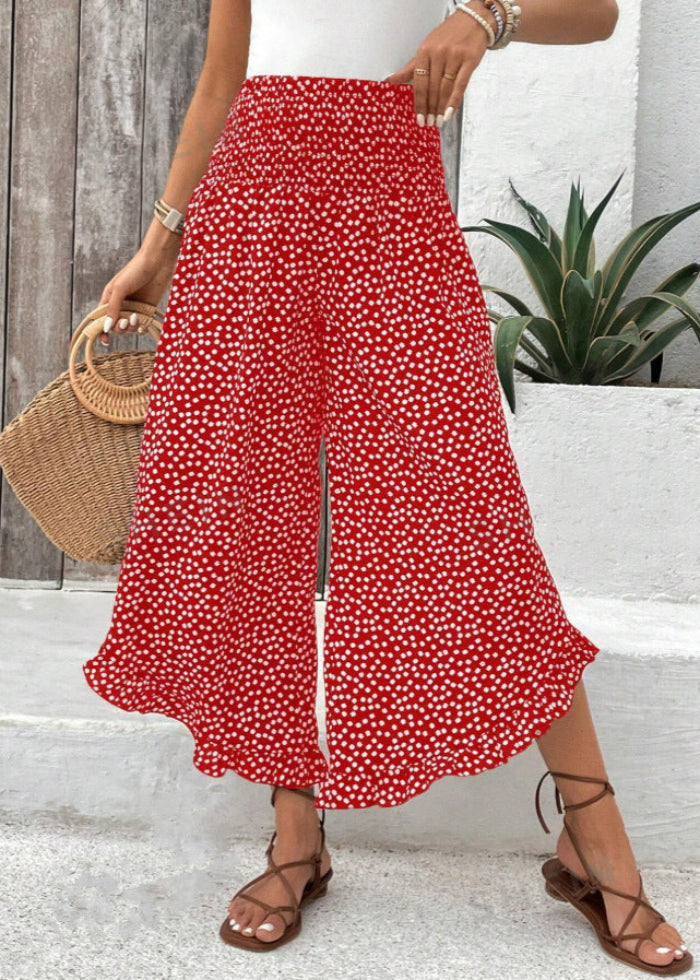 Polka-Dot Weite-Hosen mit Hoher Taille | Ideal für Frühling & Sommer