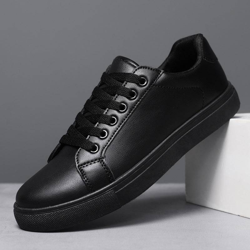 Herren Leder Schnür-Board-Schuhe mit PVC-Sohle | Ideal für alle Jahreszeiten